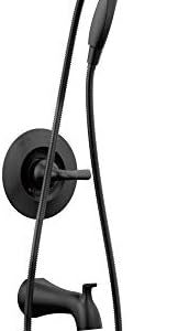 Delta Arvo 14 Series Matte Black Shower Faucet Set - Dual 2-in-1 In2ition Shower Head & Handheld Spray Kit for Modern Ba