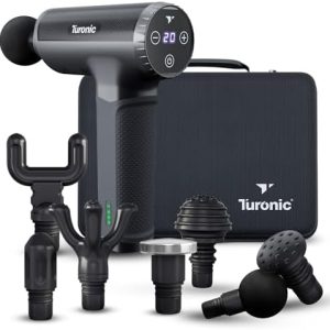 Turonic Professional Handheld Massage Gun - Deep Tissue Percussion Massager for Athletes and Personal Use - 20 Speeds, 7